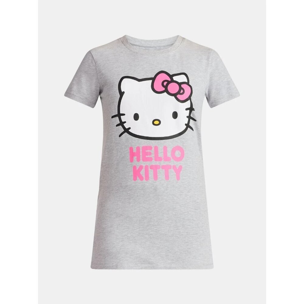 Hello Kitty Women's Maternity Graphic Tee with Short Sleeves, Size M(8-10)